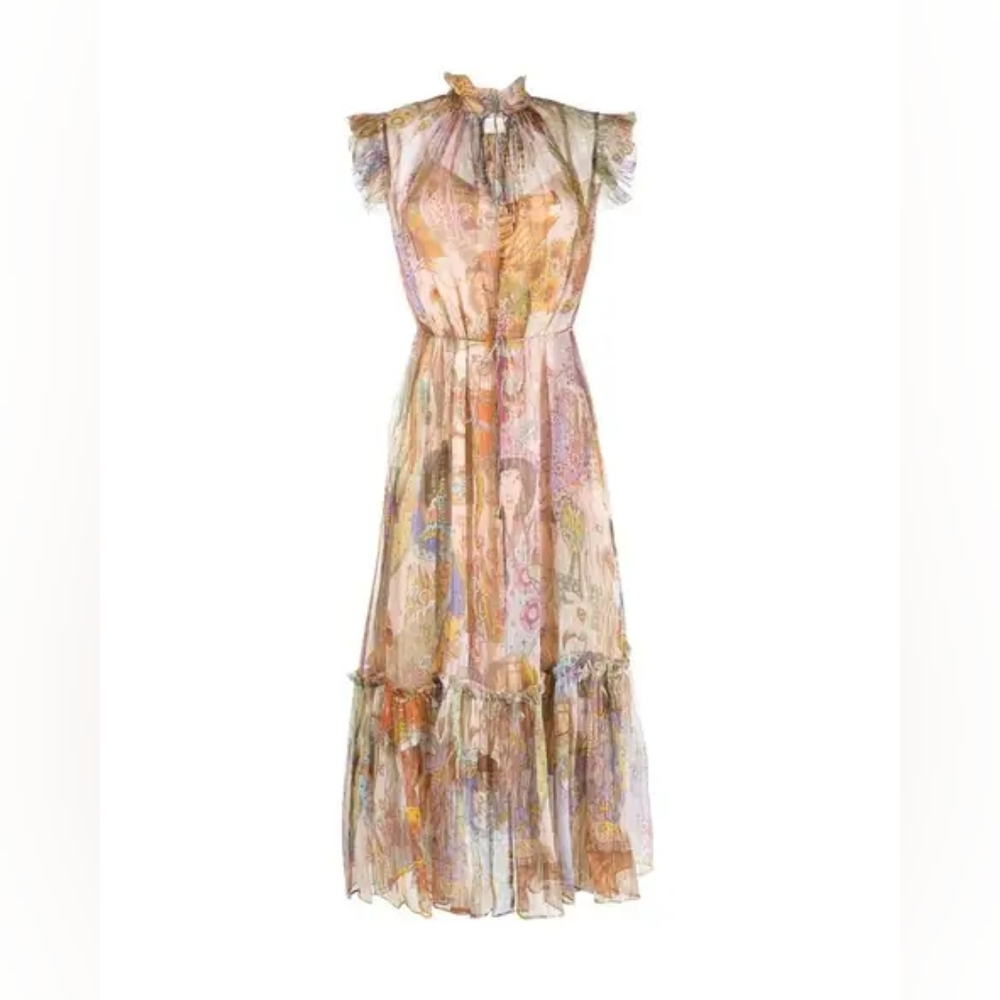 Zimmermann Zodiac Print Silk Maxi Dress 1